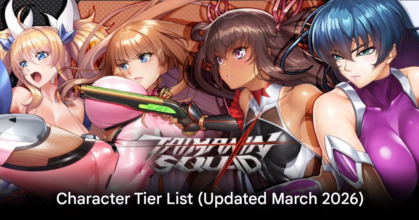 Taimanin Squad characters lineup and tactical RPG battle gameplay