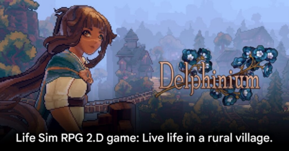 Delphinium game 2.5D Life Sim