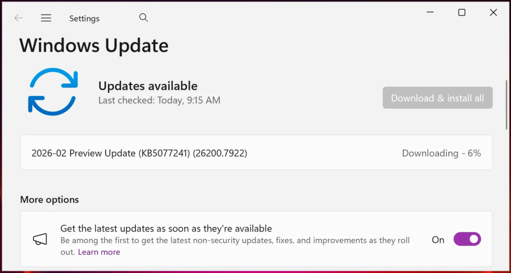 Windows 11 KB5077241 update