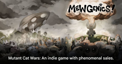 Mewgenics gameplay showing mutant cats in turn based tactical combat