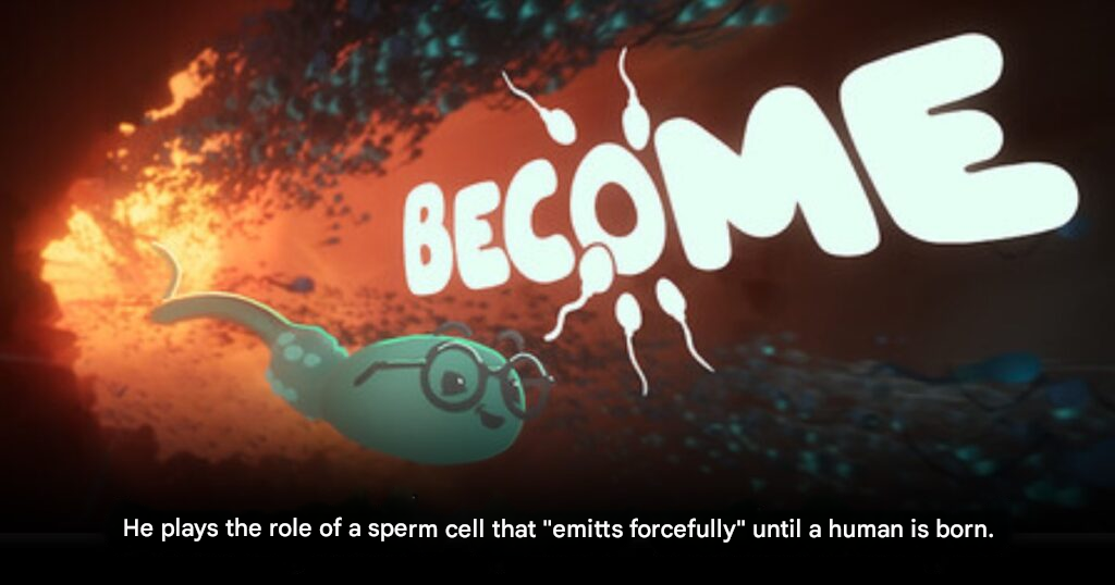 Become indie game showing microscopic journey before human birth