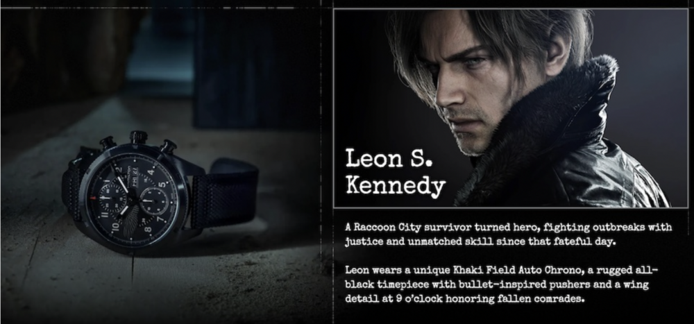 Resident Evil Requiem Leon and Grace Hamilton watches close up