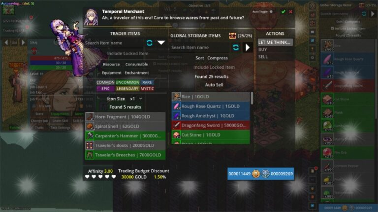 Chronominion Idler idle strategy gameplay interface on Steam