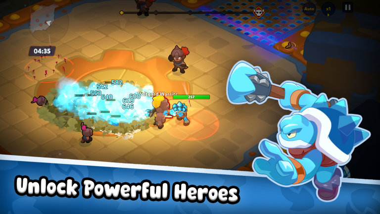 Swap Heroes Eternal Legends mobile RPG gameplay combat scene