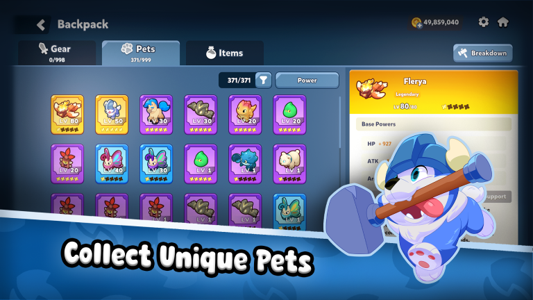 Swap Heroes Eternal Legends mobile RPG gameplay combat scene