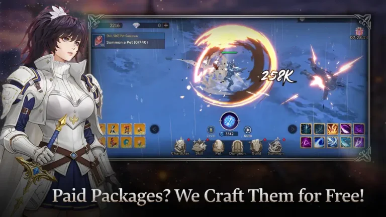 War of Genesis Idle Heroes gameplay featuring characters from the Korean RPG series