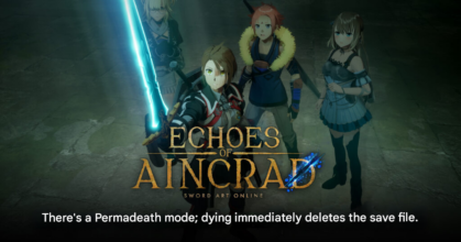 Echoes of Aincrad permadeath mode gameplay inspired by Sword Art Online