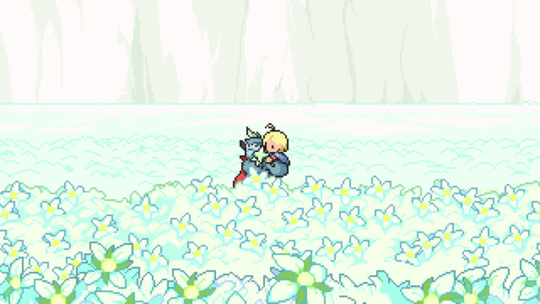 Meg’s Monster pixel RPG gameplay featuring Roy and Meg