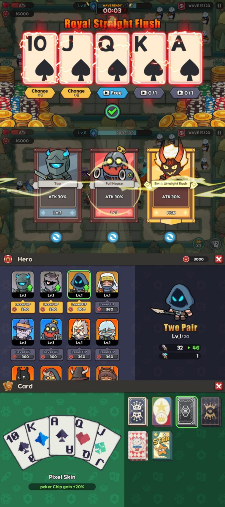 Poker Random Arena tower defense poker gameplay